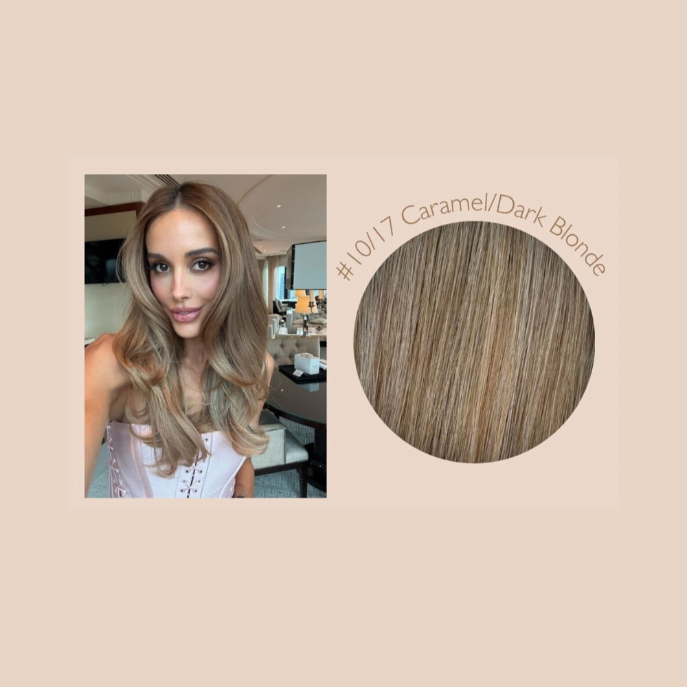 Marie Uva x Amazing Hair 20" 2 Clip Clip-In Hairpiece: #10/17 Caramel/Dark Blonde