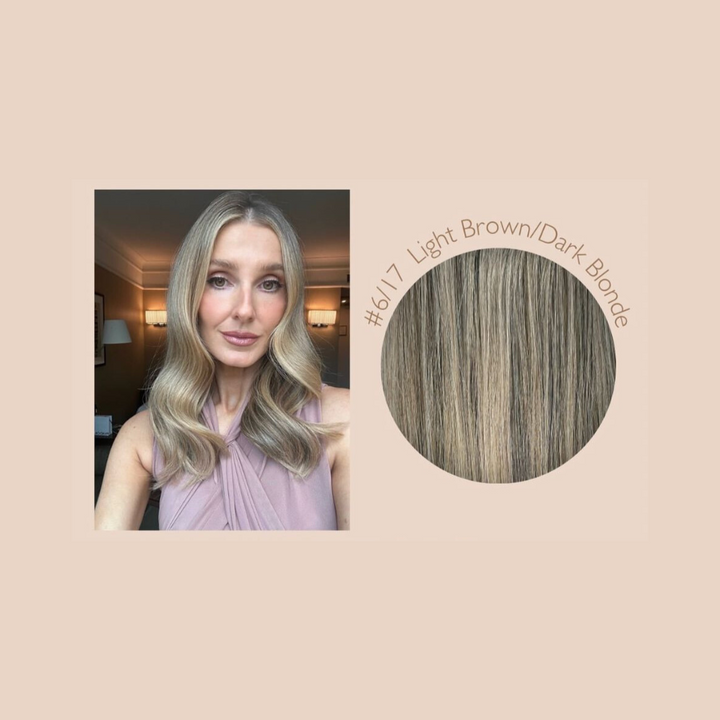 Marie Uva x Amazing Hair 20" 2-Clip Clip-In Hairpiece: #6/17 Light Brown/Dark Blonde