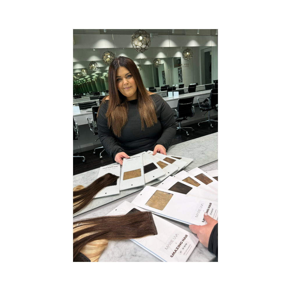 Marie Uva x Amazing Hair 20" 2-Clip Clip-In Hairpiece: #6/2 Light Brown/Chocolate Brown - Amazing Hair