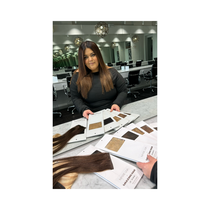 Marie Uva x Amazing Hair 20" 2-Clip Clip-In Hairpiece: #6/2 Light Brown/Chocolate Brown - Amazing Hair