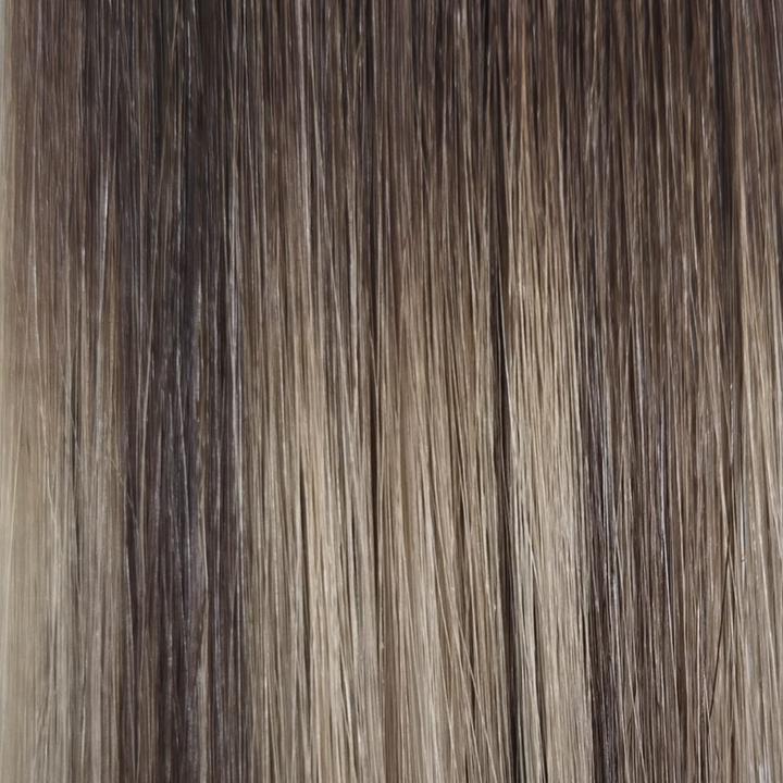 Amazing Hair 20-inch 7 Piece Clip-In Human Hair Extensions in Chocolate Brown/Almond Blonde