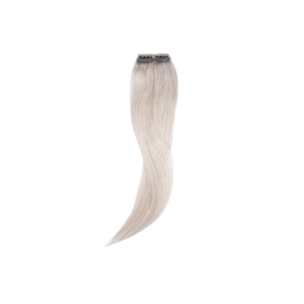 Amazing Hair 20-inch 2-Clip Remy Human Hairpiece in Silver