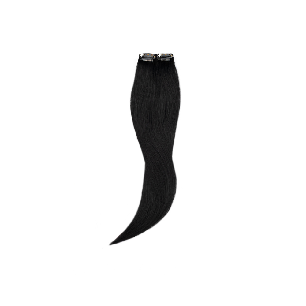 Amazing Hair 20-inch 2-Clip Remy Human Hairpiece in Black