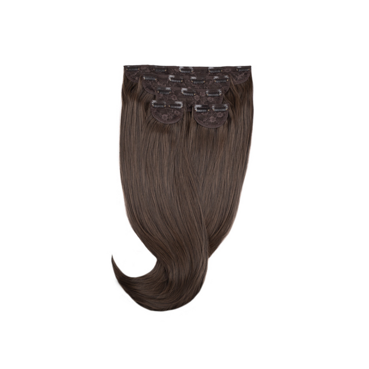 Amazing Hair 24-inch 5 Piece Clip-In Synthetic Hair Extensions in Light Brown