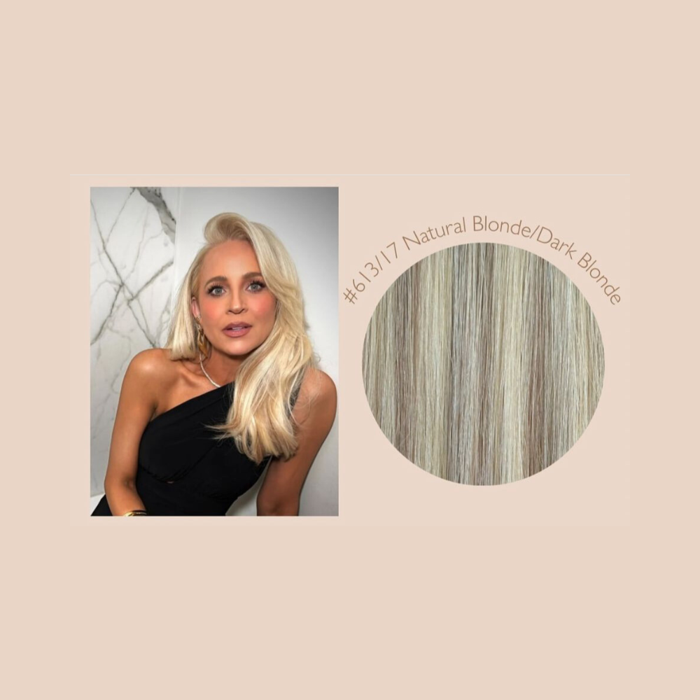 Marie Uva x Amazing Hair 20" 2 Clip-In Hairpiece: #613/17 Natural Blonde/Dark Blonde