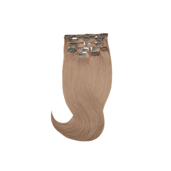 Amazing Hair 20-inch 7 Piece Clip-In Human Hair Extensions in Almond Blonde