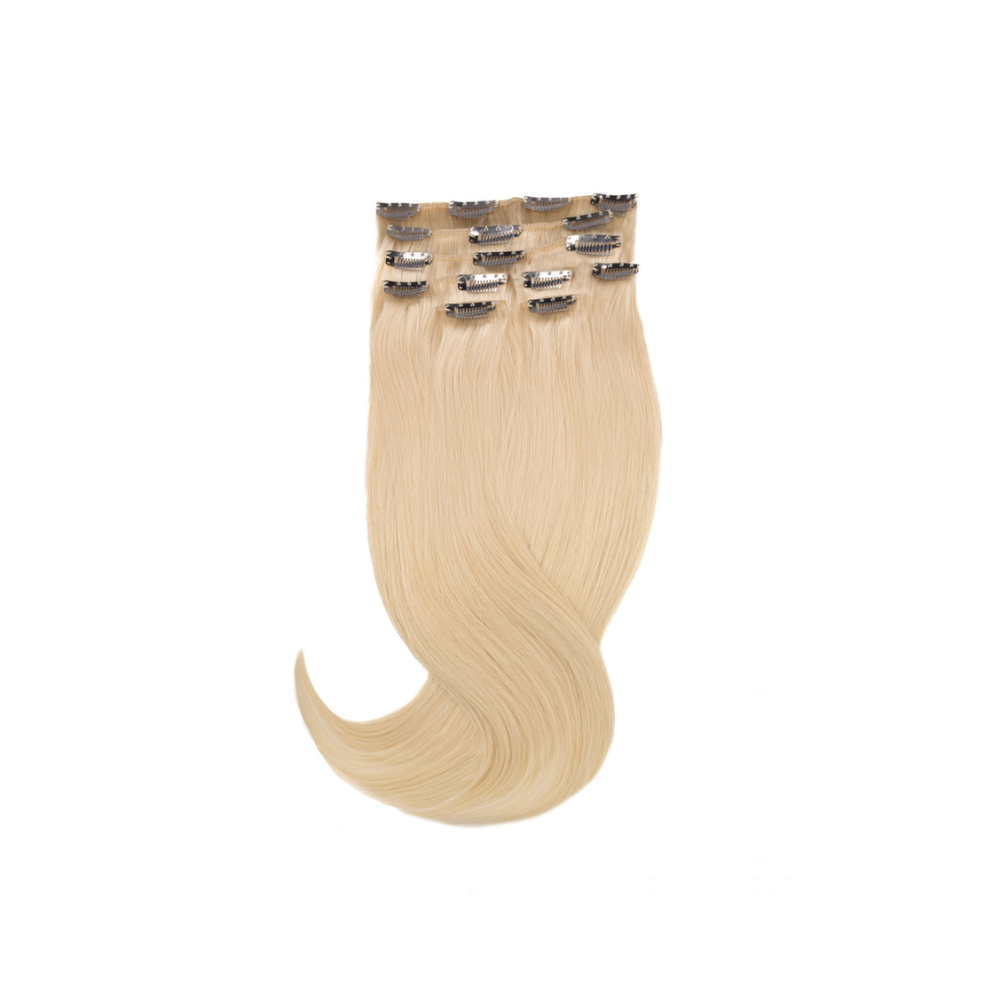 Amazing Hair 20-inch 7 Piece Clip-In Human Hair Extensions in Sunny Blonde