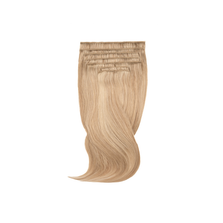 Amazing Hair 20-Inch 9-Piece Clip-In Human Hair Extensions in Sunny Blonde / Caramel