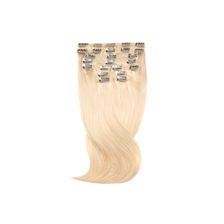 Amazing Hair 20-Inch 9-Piece Clip-In Human Hair Extensions in Sunny Blonde