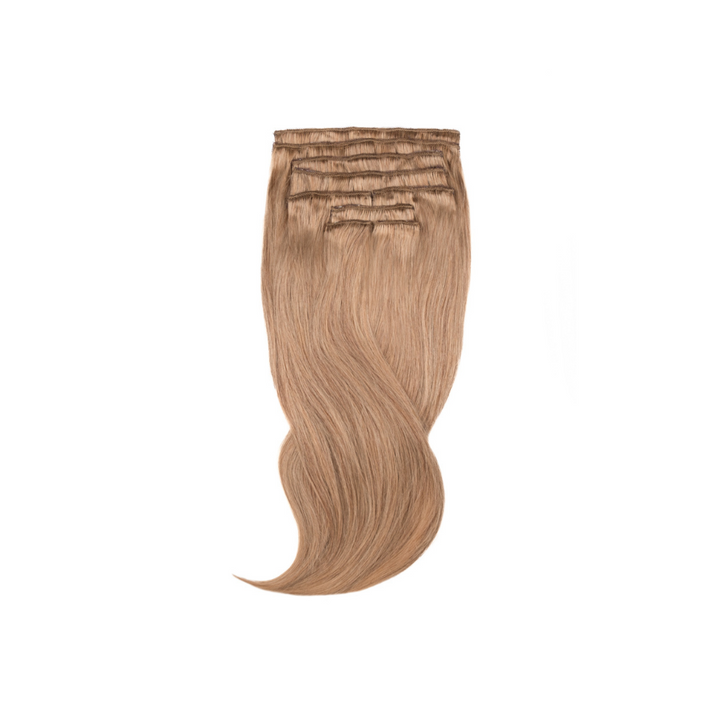Amazing Hair 24-Inch 9-Piece Clip-In Human Hair Extensions in Caramel