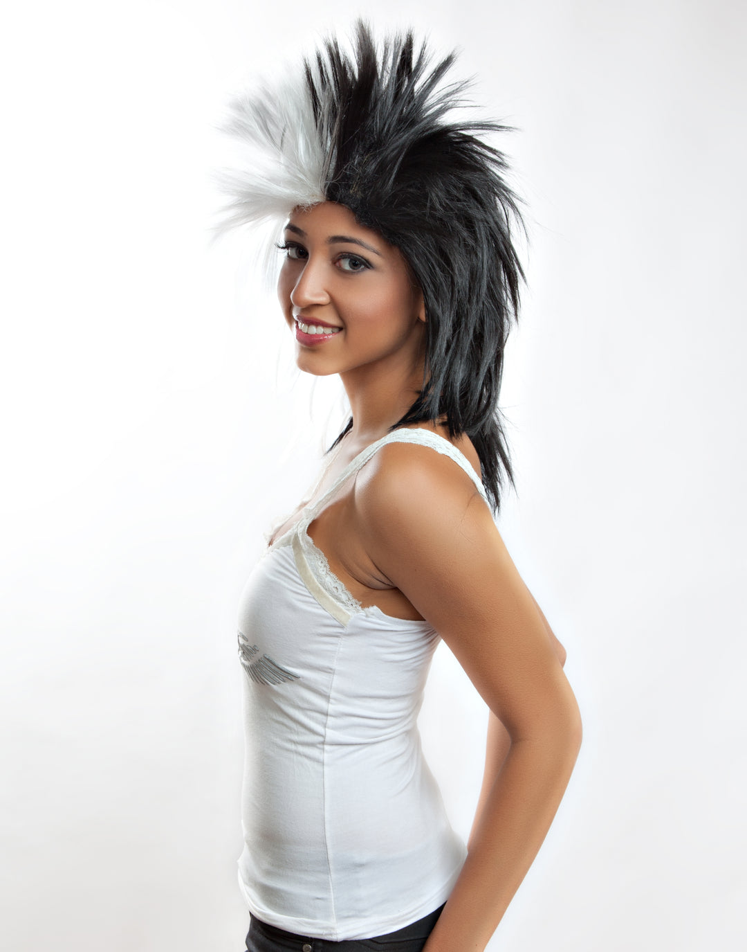 Synthetic Wig Black and White - 70% OFF - Amazing Hair