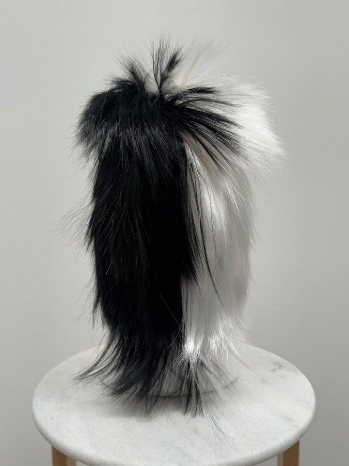 Synthetic Wig Black and White - 70% OFF