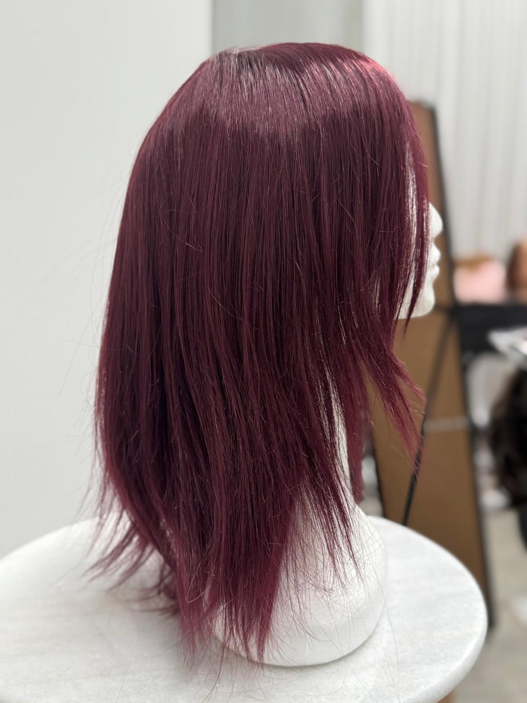 Heat Resistant Synthetic Wig | Burgundy - 70% OFF