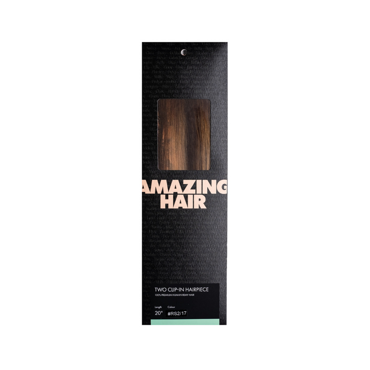 20" 2 Clip, Clip-In Hairpiece - Amazing Hair