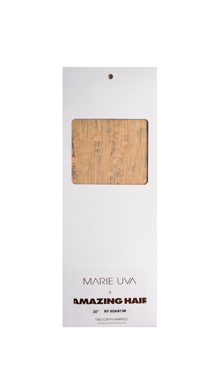 Marie Uva x Amazing Hair 2-Clip Clip-In Hairpiece: Blonde/Natural Blonde